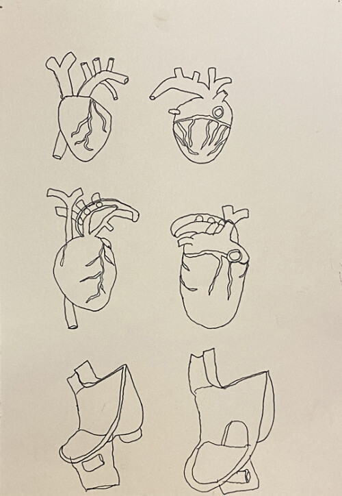 <b>Herzen</b> 2014 <br>
29,7 x 21cm <br>
Filzstift (Fineliner) auf Papier