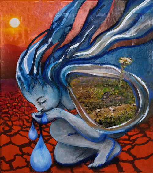 <b>Ranger 3</b> 2023<br>
40x35cm<br>
Mischtechnik auf LW