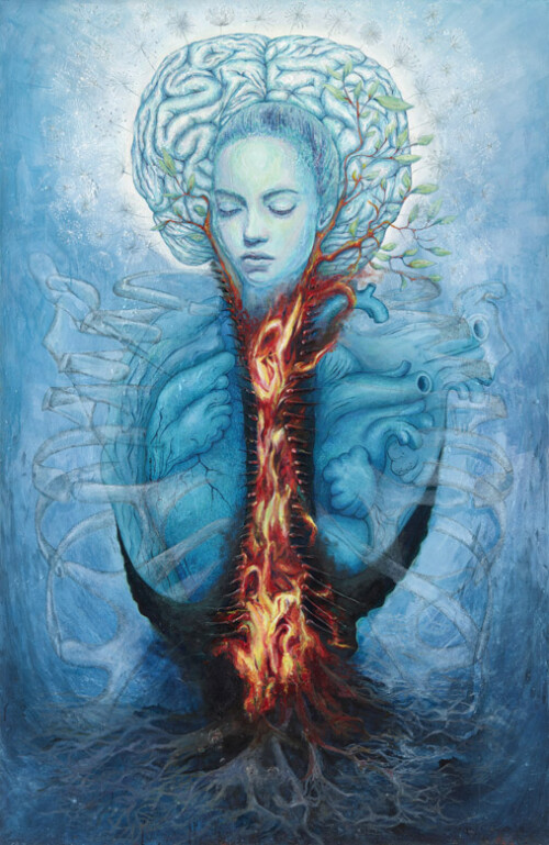 <b>Elemente</b> 2019-2020<br>
200 x 130cm<br>
Acryl, Öl, Tusche auf LW